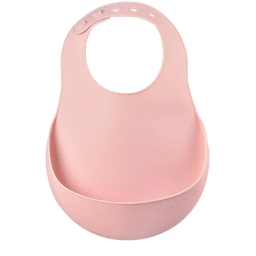 Bavoir silicone Vieux rose