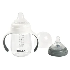 Biberon d'apprentissage 2 en 1 210ml Gris minéral