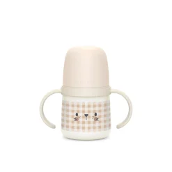 Biberon phosphorescent avec anses et bec silicone Night&Day +6m