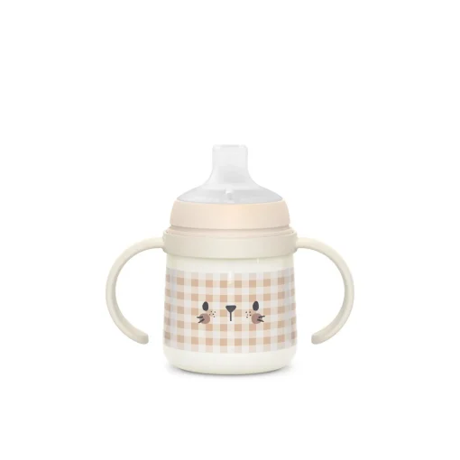 Biberon phosphorescent avec anses et bec silicone Night&Day +6m