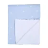 Couverture De Bébé - 80x100 Cm - Mousseline Fleur - Bleue