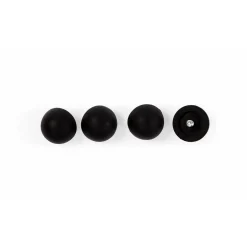 Evolu Set De 4 Pieds Caoutchouc - Noir