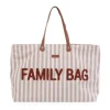 Family Bag Sac à Langer - Rayures - Nude/Terracotta