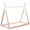 Lit Tipi - 70x140 Cm - Bois - Naturel Blanc