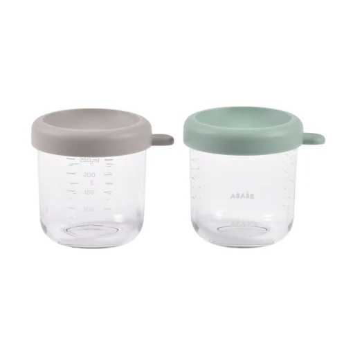 Lot 2 portions verre 250ml Vert sauge/Gazelle