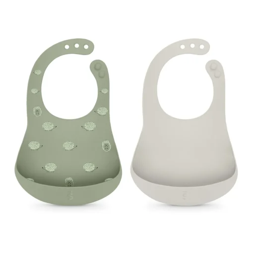 Lot de 2 bavoirs silicone Colour Essence