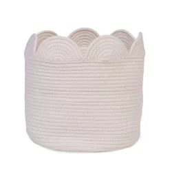 Panier fleur - 30x30x30cm - Corde De Coton - Ecru