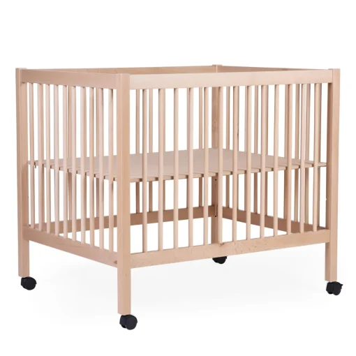 Parc 97 + Roues - 95x75 Cm - Bois - Naturel
