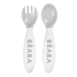 Set de 2 couverts ergonomiques 2ème âge Gris