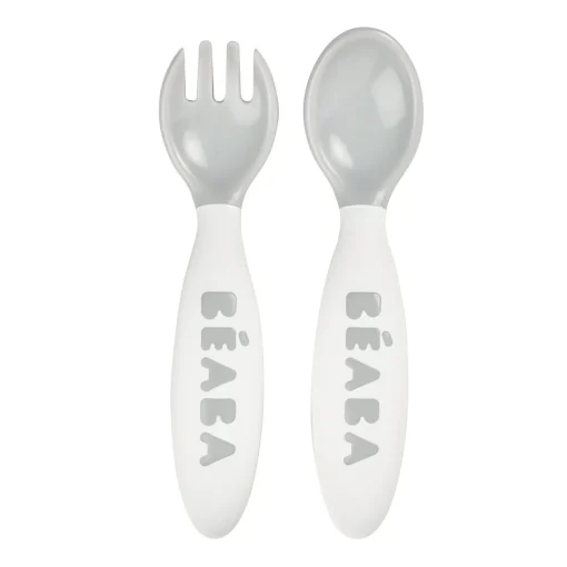 Set de 2 couverts ergonomiques 2ème âge Gris