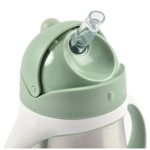 Tasse paille inox 250ml Vert sauge