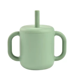 Tasse paille silicone Vert sauge